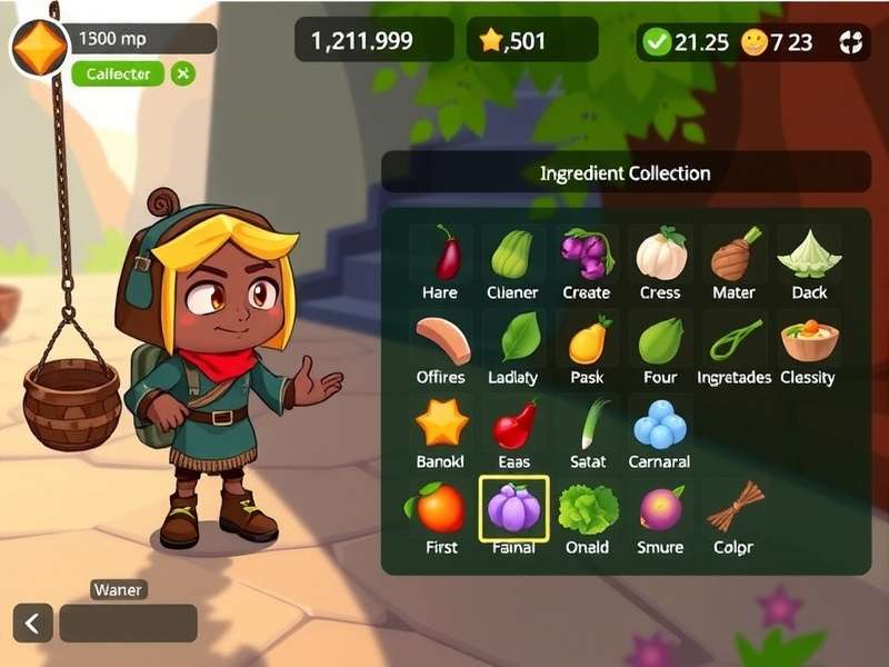 Lassi Trail Adventure gameplay screenshot showing character collecting ingredients